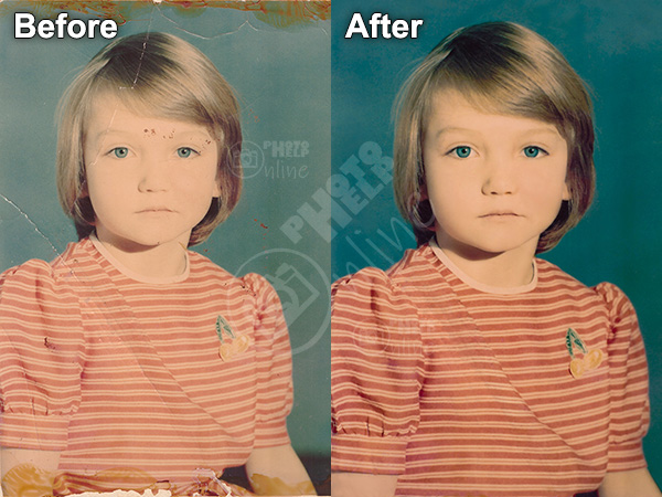 Photo restoration base level color