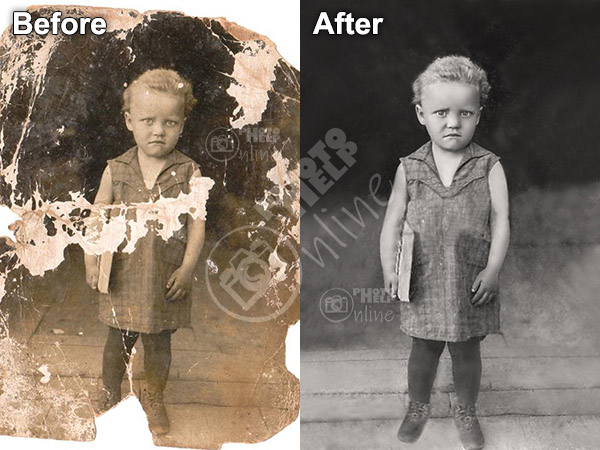 Photo restoration medium level monochrome